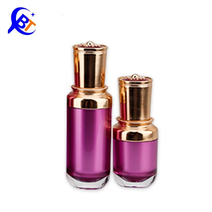 Violet Glass Cosmetic Bottles