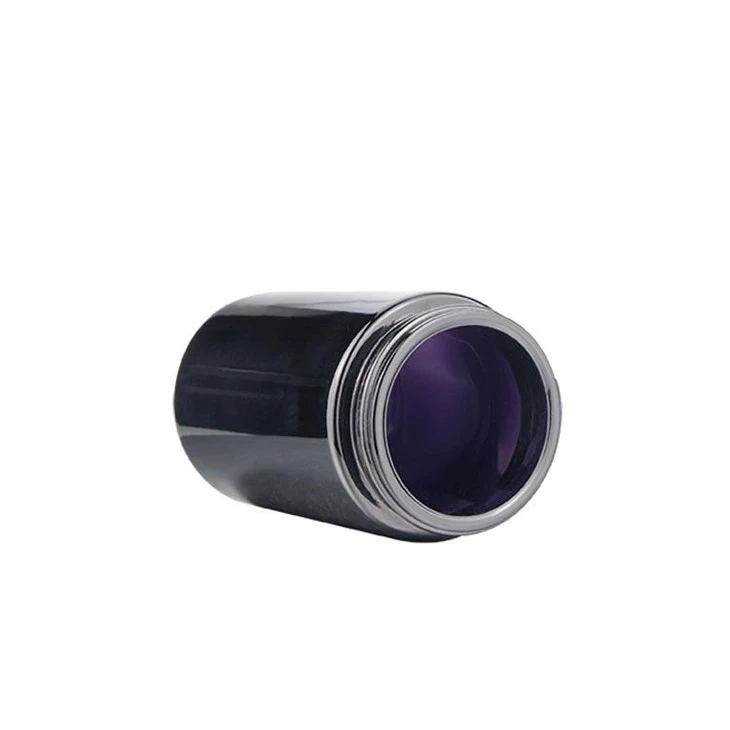 Wide Mouth Black Ultraviolet Glass Jar