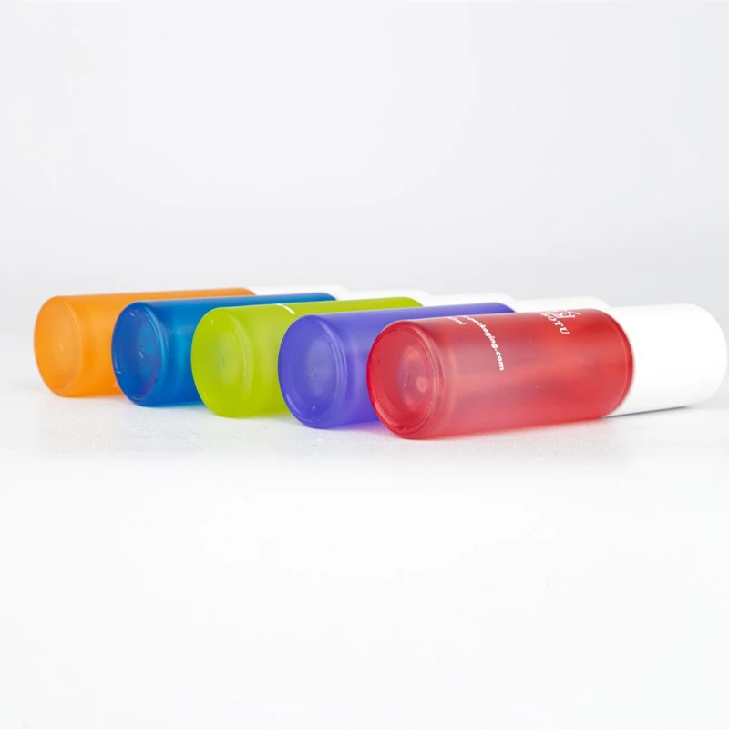 Sinbottle Customized Cosmetic Lotion Pump Straight Round Glass Bottle 30ml Glass Foundation Bottle